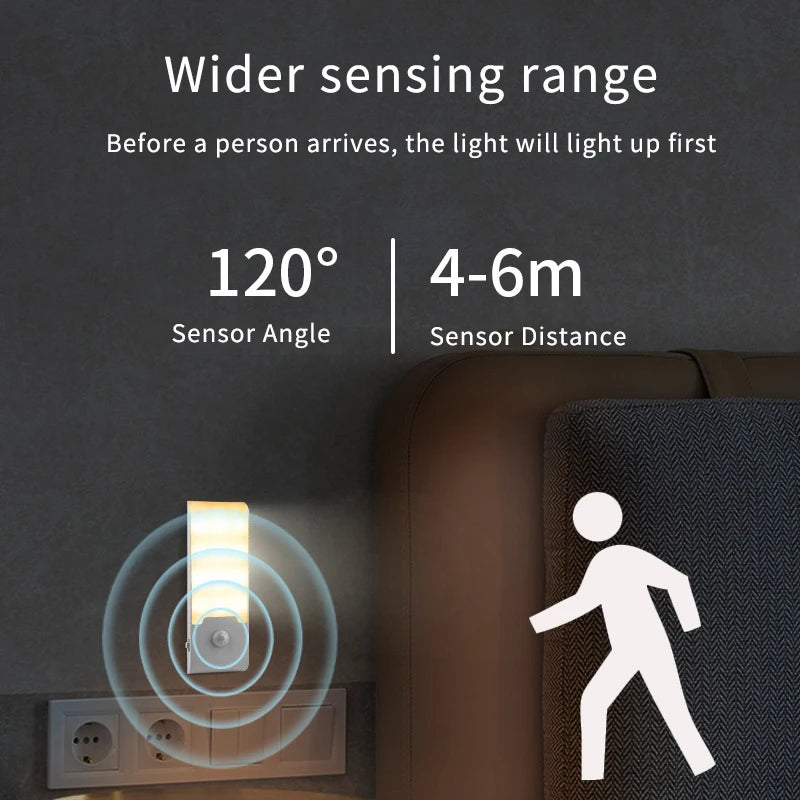 Rechargeable Motion Sensor LED Night Light | Portable Night Lamp for Bedroom Kitchen alternate view
