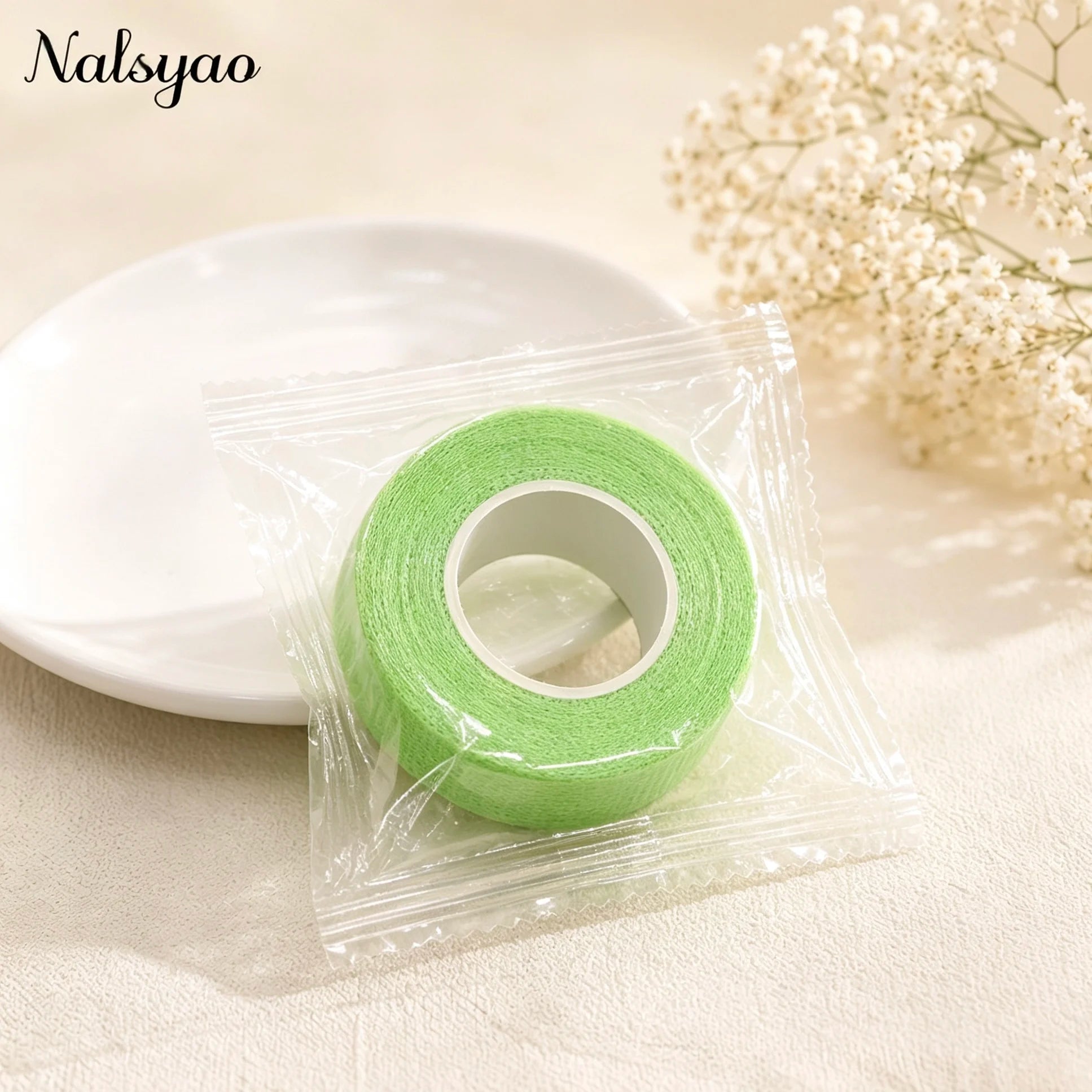 5PCS Eyelashes Extension Tape Micropore Breathable Non-woven Cloth Adhesive Lifting La close-up view