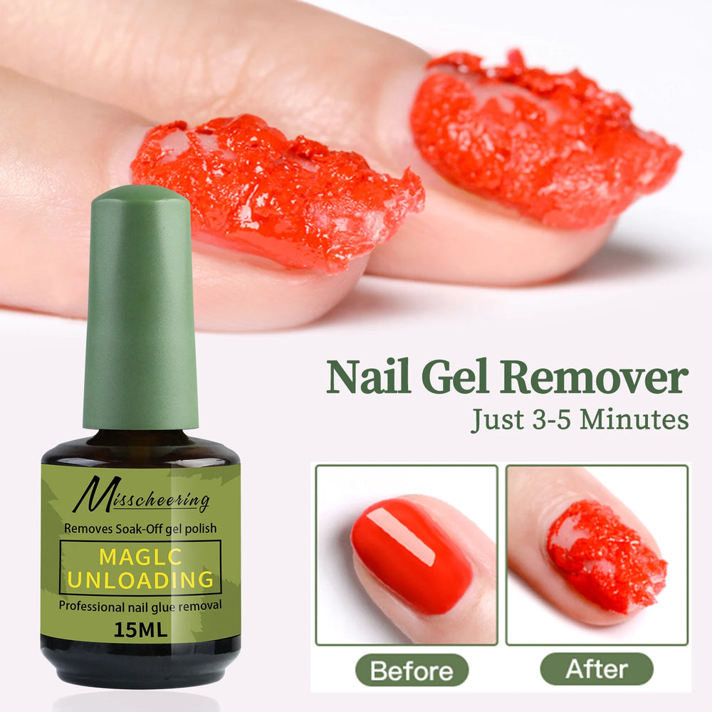 Misscheering 15ml Magic Fast Nail Gel Polish Remover Clean UV Soak Off Semi Permanent Va detail view