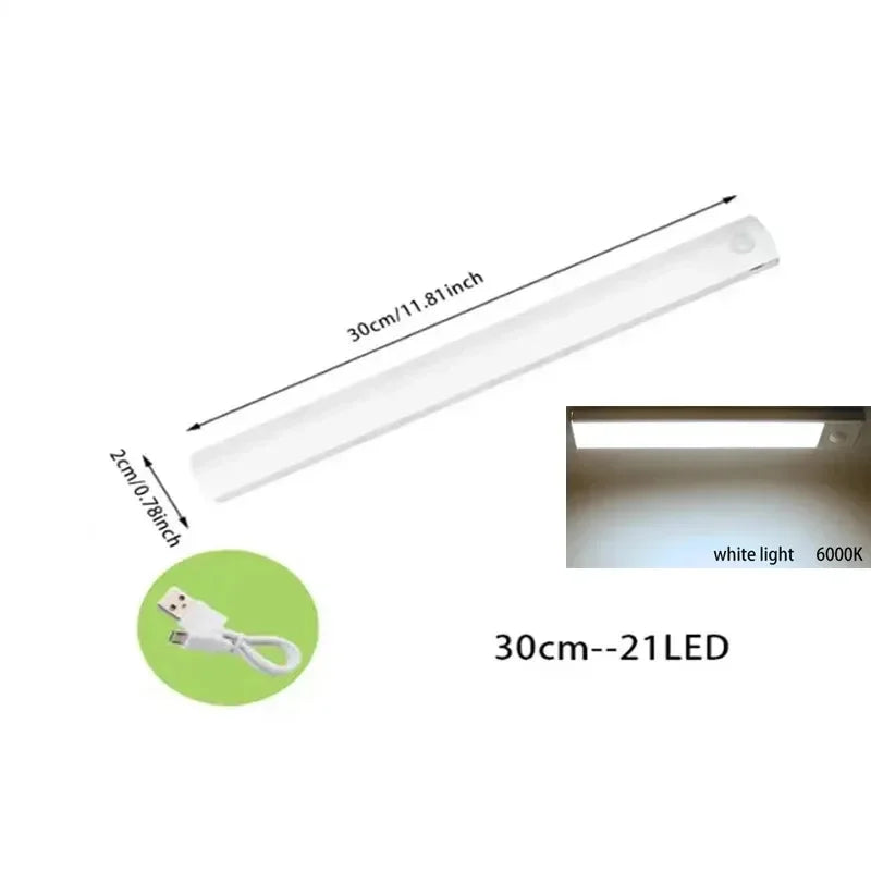 PIR Motion Sensor Rechargeable LED Night Light | Dimmable Magnetic Lamp for Closet Sta close-up view