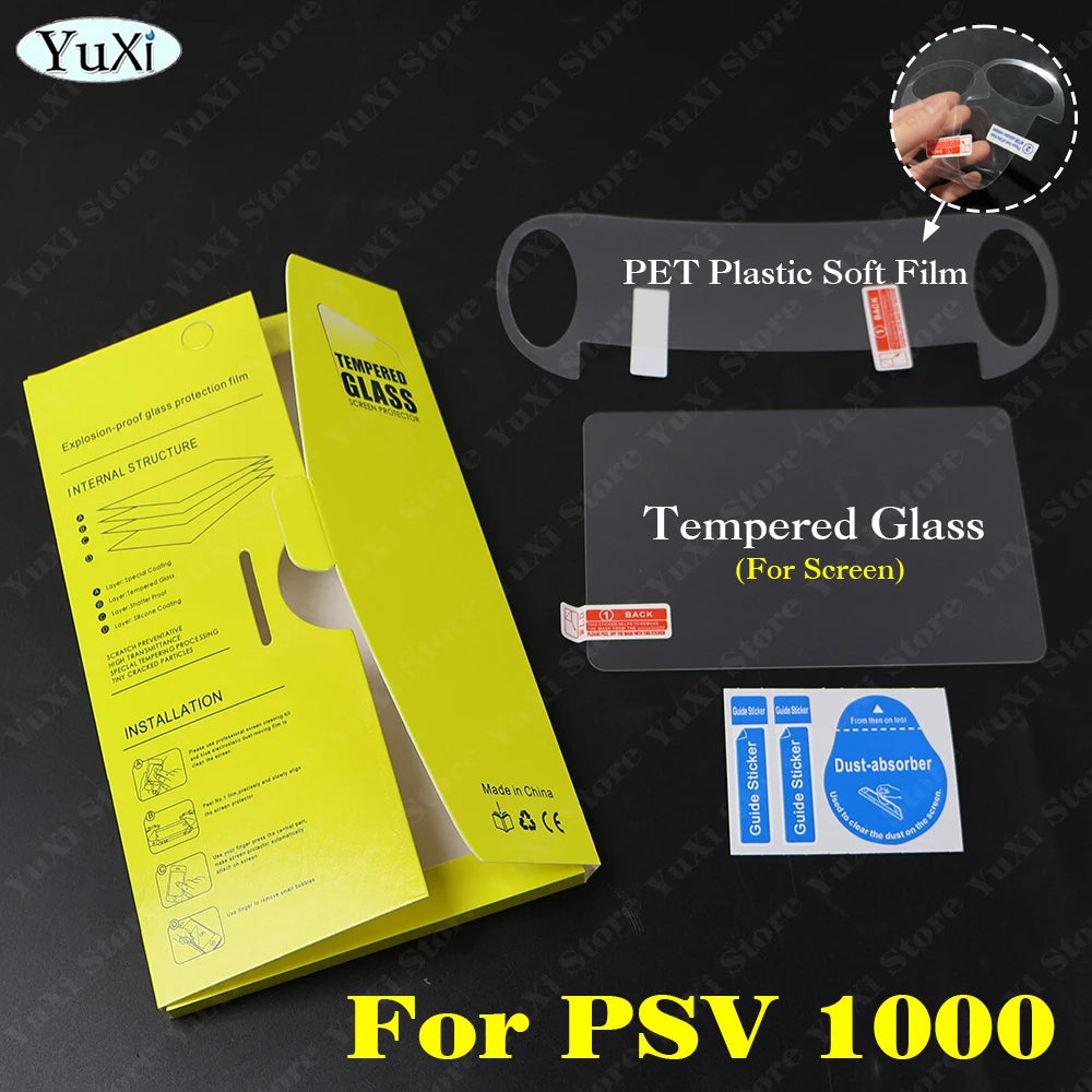 1set Clear Crystal Protective Case For PS Vita 1000 Top Bottom PET Protection Films additional angle