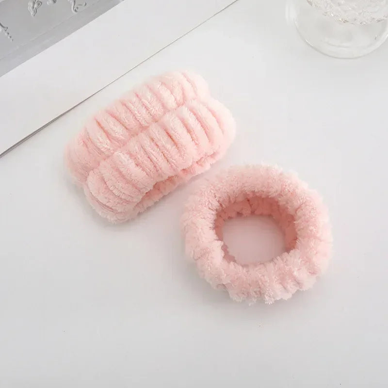 Soft Coral Fleece Headband Women Makeup Wash Face Spa Elastic Hair Band Fashion Femal alternate view