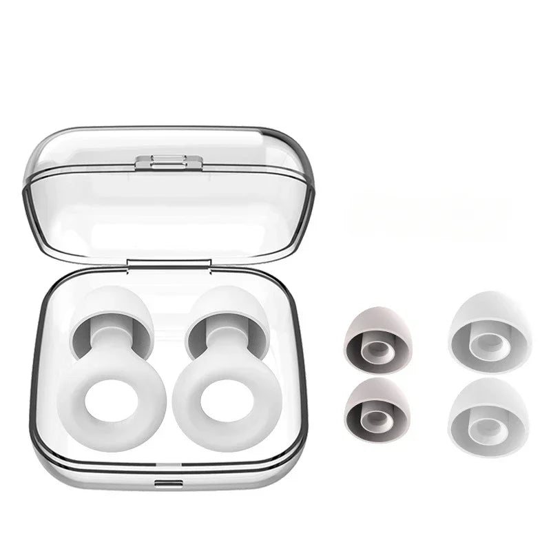 Noise Cancelling Earplugs Silicone Soft Reusable Waterproof for Sleeping Swimming Stu alternate view