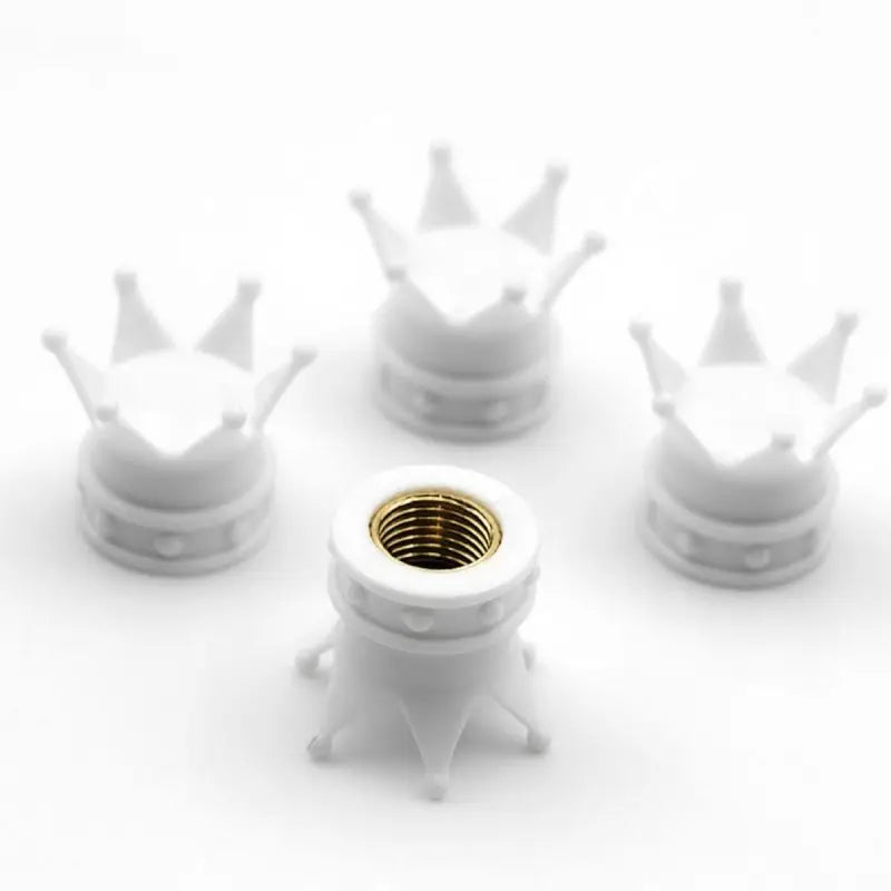 Universal Crown 4 PCS Car Wheel Tire Valve Caps Tyre Rim Stem Covers Airdust For Ca additional angle
