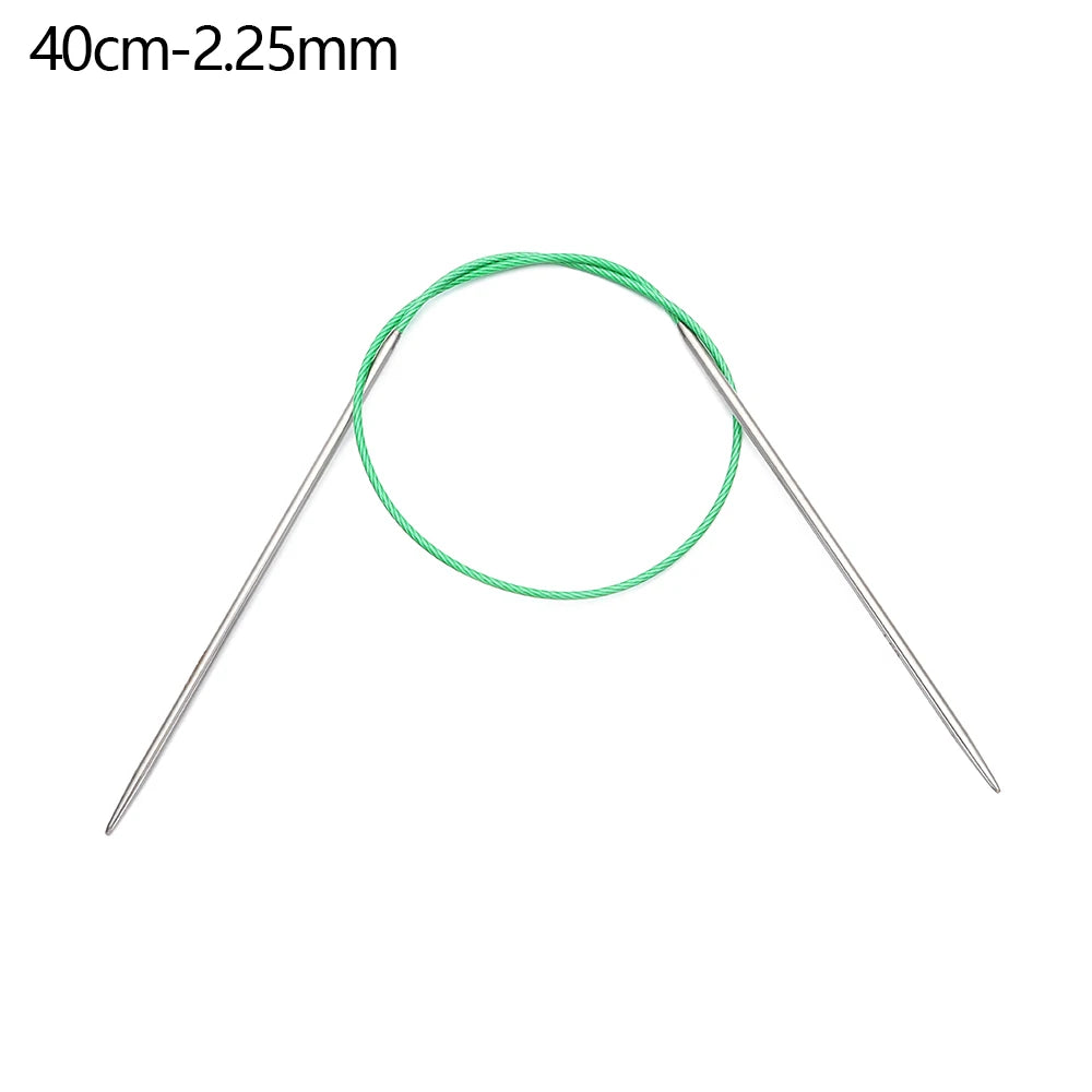 80/100cm Stainless Steel Circular Needle Round Weaving Knitting Needles Handmade Cr additional angle