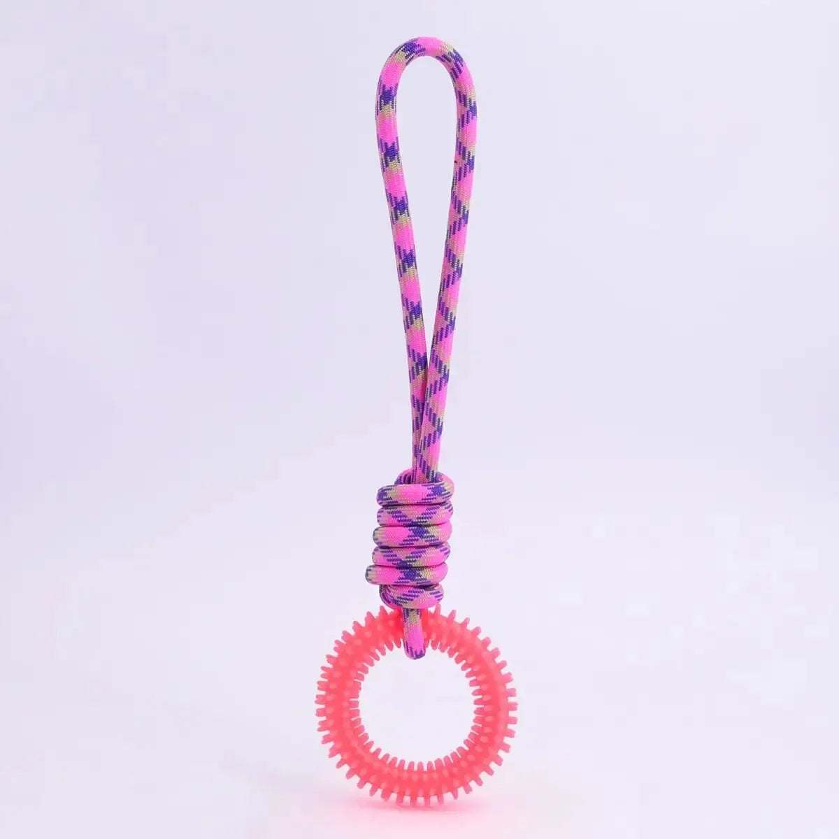 Dog Toys Chew Resistant Nylon Rope Toys Pet Colorful Woven Knot Rubber Toys Dog Self alternate view