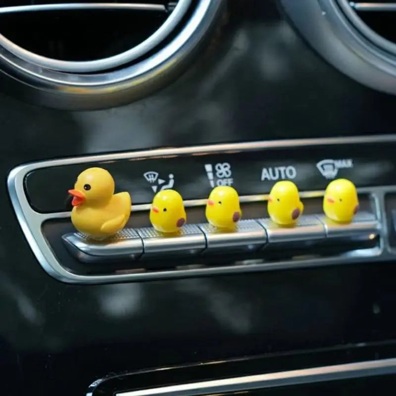 5Pcs Cute Mini Ducks Car Interior Decoration Auto Rearview Mirror Dashboard Ornaments alternate view