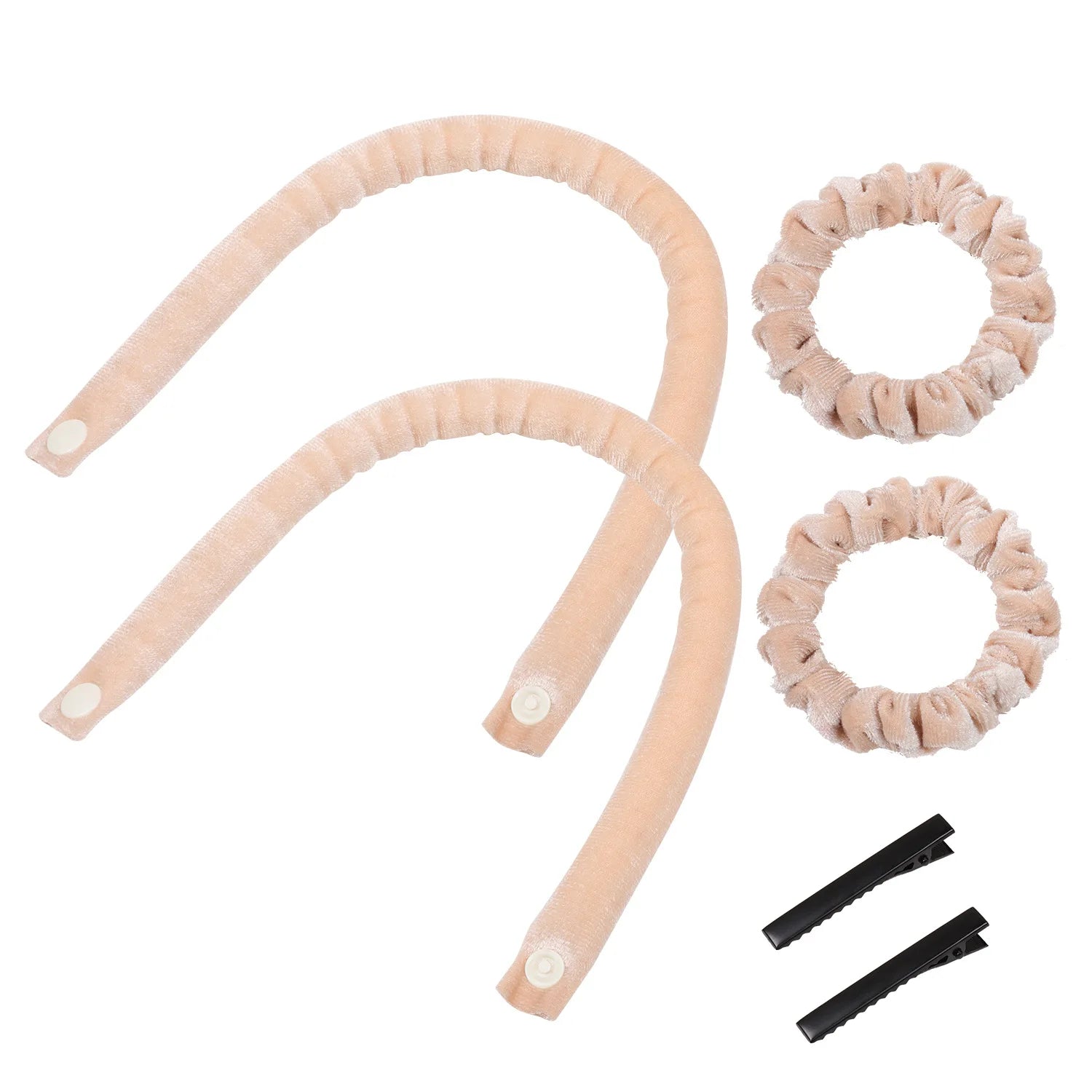 6Pcs Heatless Curling Rod Set No Heat Hair Curler Overnight Wave Maker Scrunchies Hai alternate view