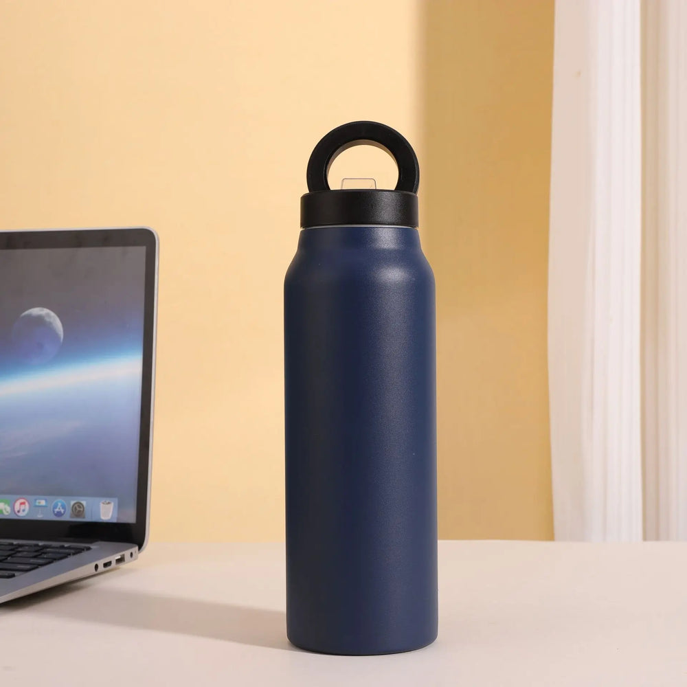 Painted Sports Thermos Steel Double Wall 24oz/700ml Water Vacuum Flask Water Bottle Ma close-up view
