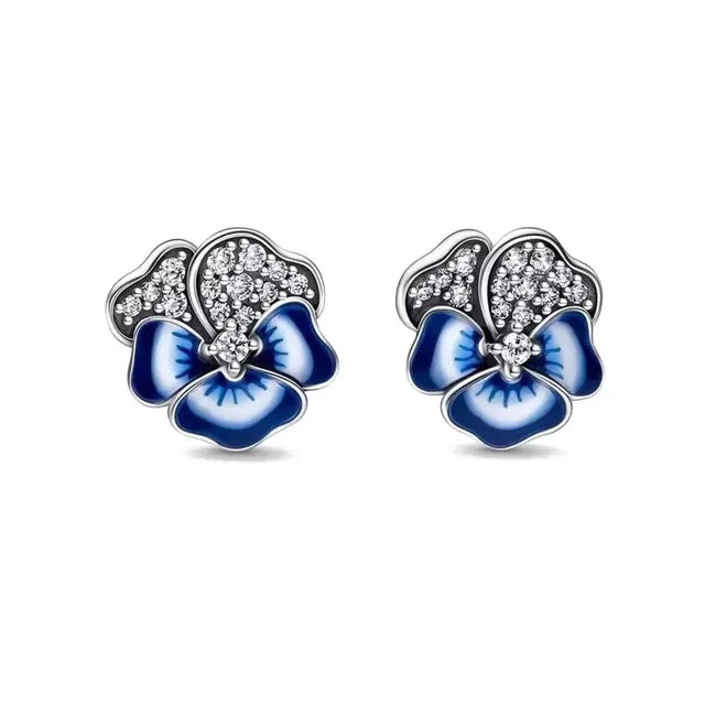 Hot Sell Double Hoop Swallow Sunflower Fit Original Charms Diy Fine Jewelry Gift For lifestyle view