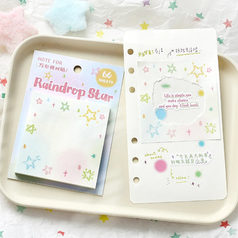 60pcs/lot Kawaii Ins Message Memo DIY Handmade close-up view