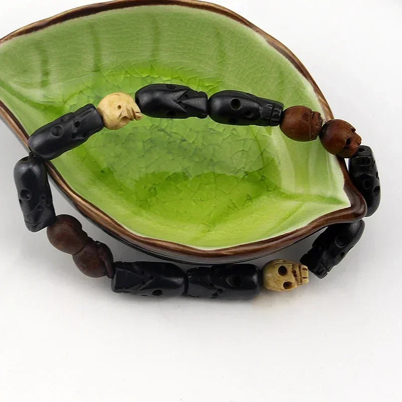 Movie Supernatural Dean Winchester Jensen Ackles Skull Bracelets Bangles Prop Replica lifestyle view