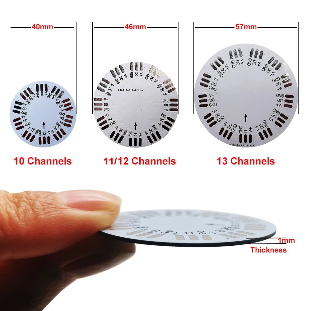 WS2812B LED Firework Light Module Panel 10/11/12/13 Channel | Individually Addressabl alternate view