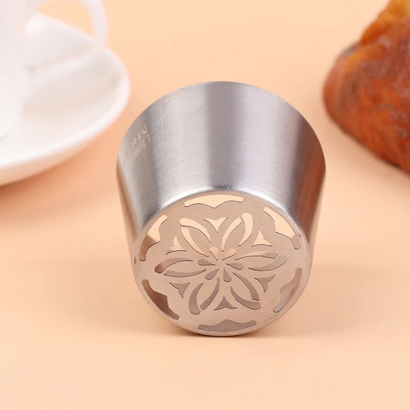 1Pc Stainless Steel Russian Piping Tips Christmas Cake Icing Frosting Nozzles For Cup lifestyle view