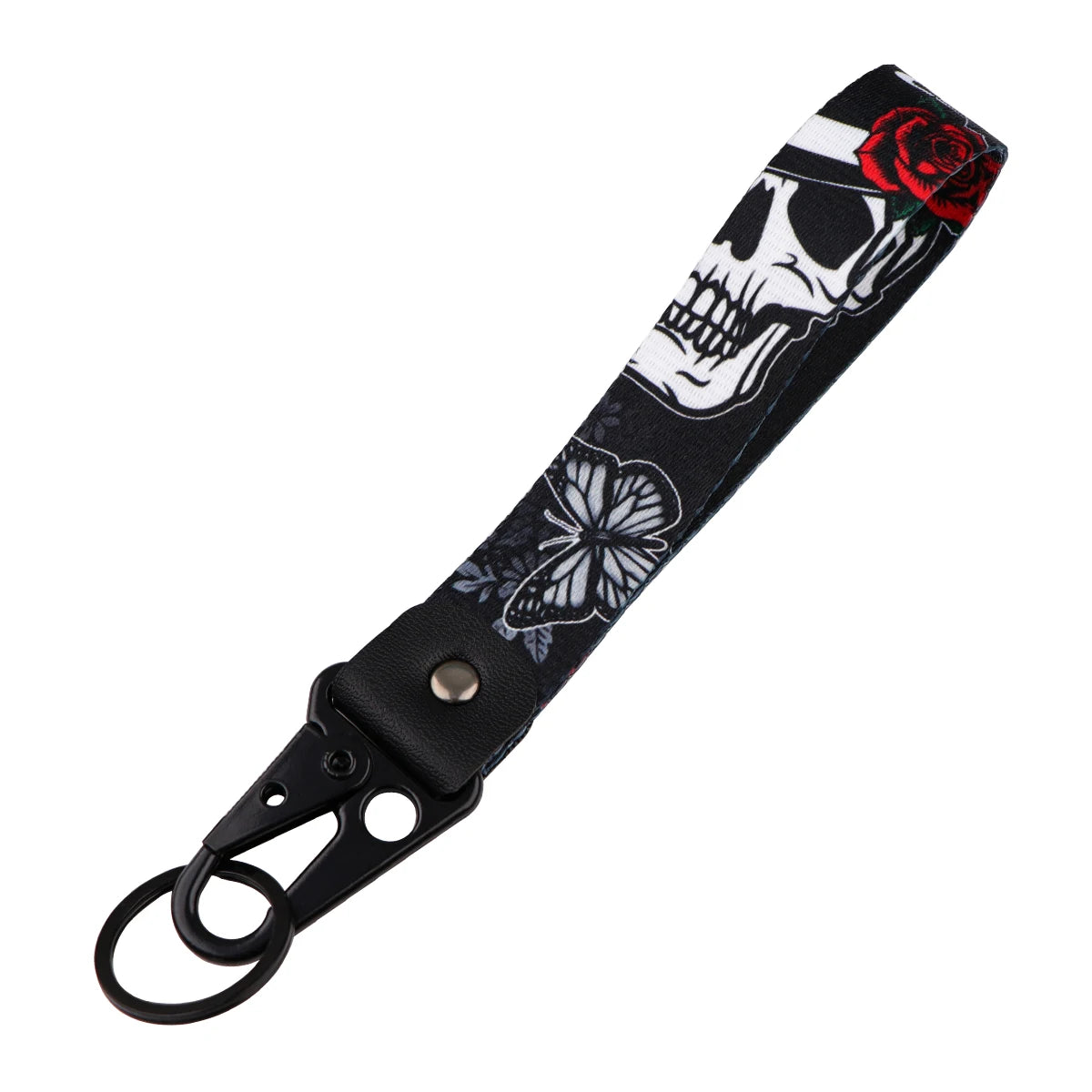 Skeleton Car Keychain | Scary Key Ring Jewelry for Men Women Motorcycle Lanyard Hal additional angle
