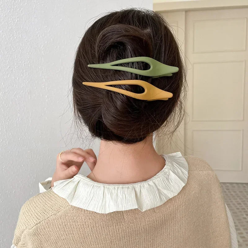 Frosted Duckbill Clips Women Girls Hairpins Headwear Ponytail Acrylic Duckbill Clips Large Size Hair Claws Barrettes Candy Color