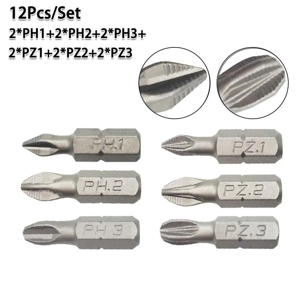 25mm Cross Bits Set | Hex Shanked Anti-Slip Magnetic Screwdriver Bits lifestyle view