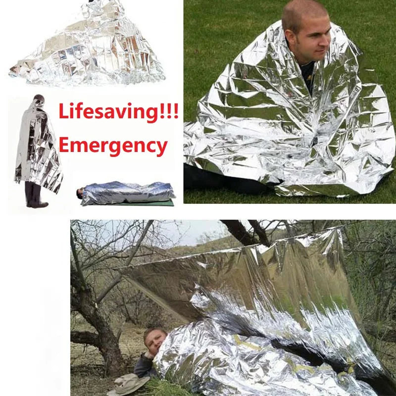 Emergency Thermal Survival Blanket | Windproof and Waterproof Foil Blanket for Outdoo alternate view