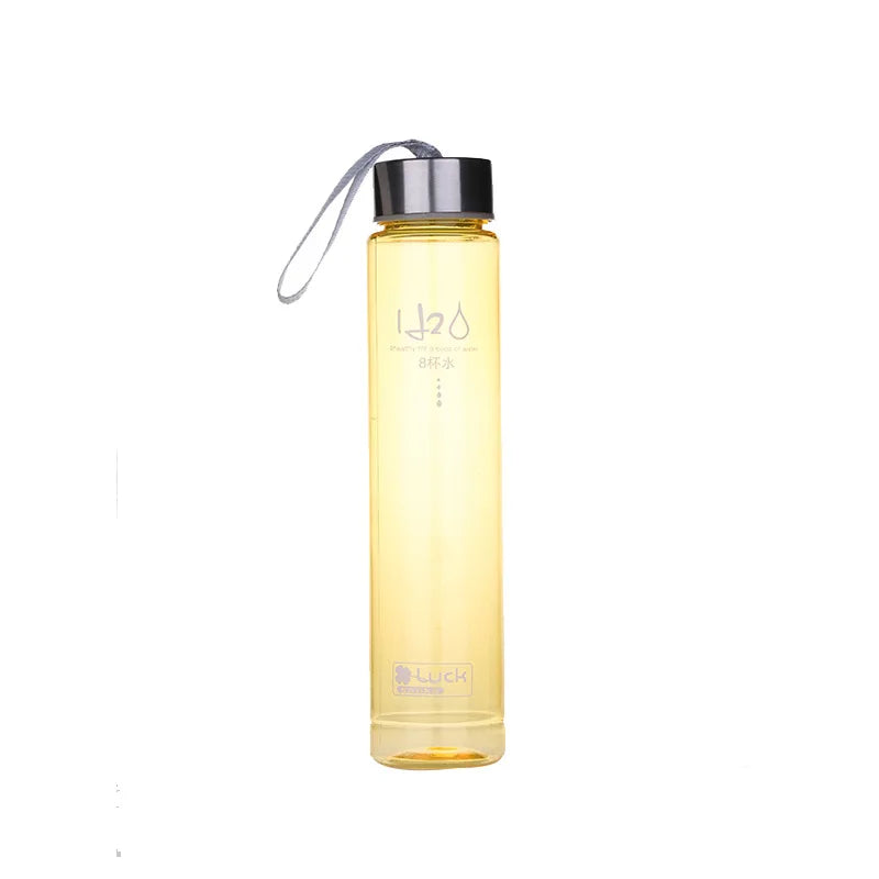 Creative Candy Color Portable Leak-proof Water Bottles Frosted Sport Unbreakable Pl additional angle