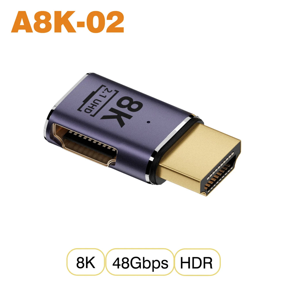 NNBILI HDMI 2.1 Adapter | 48Gbps 8K@60Hz Elbow and Straight Converter lifestyle view