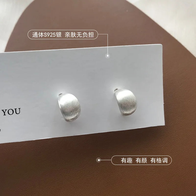 925 Sterling Silver Frosting Stud Earrings | Classic Wedding Jewelry for Women alternate view