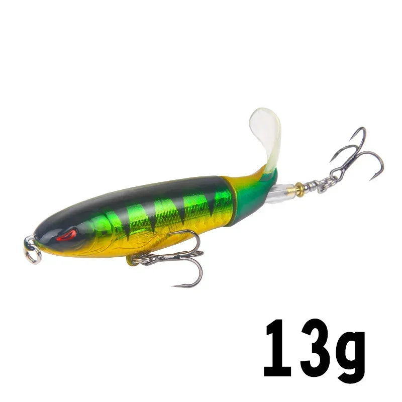 1 Pcs 10cm/14cm Topwater Fishing Lure Whopper Popper Artificial Bait Hard Plopper Soft R detail view