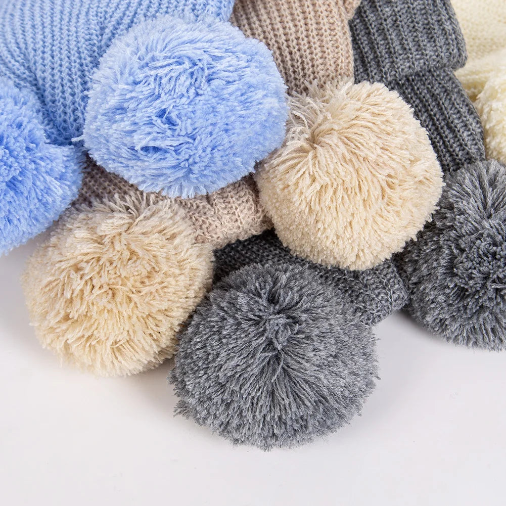 Baby Knotted Turban Hat for Newborns | Pom Pom Cap alternate view