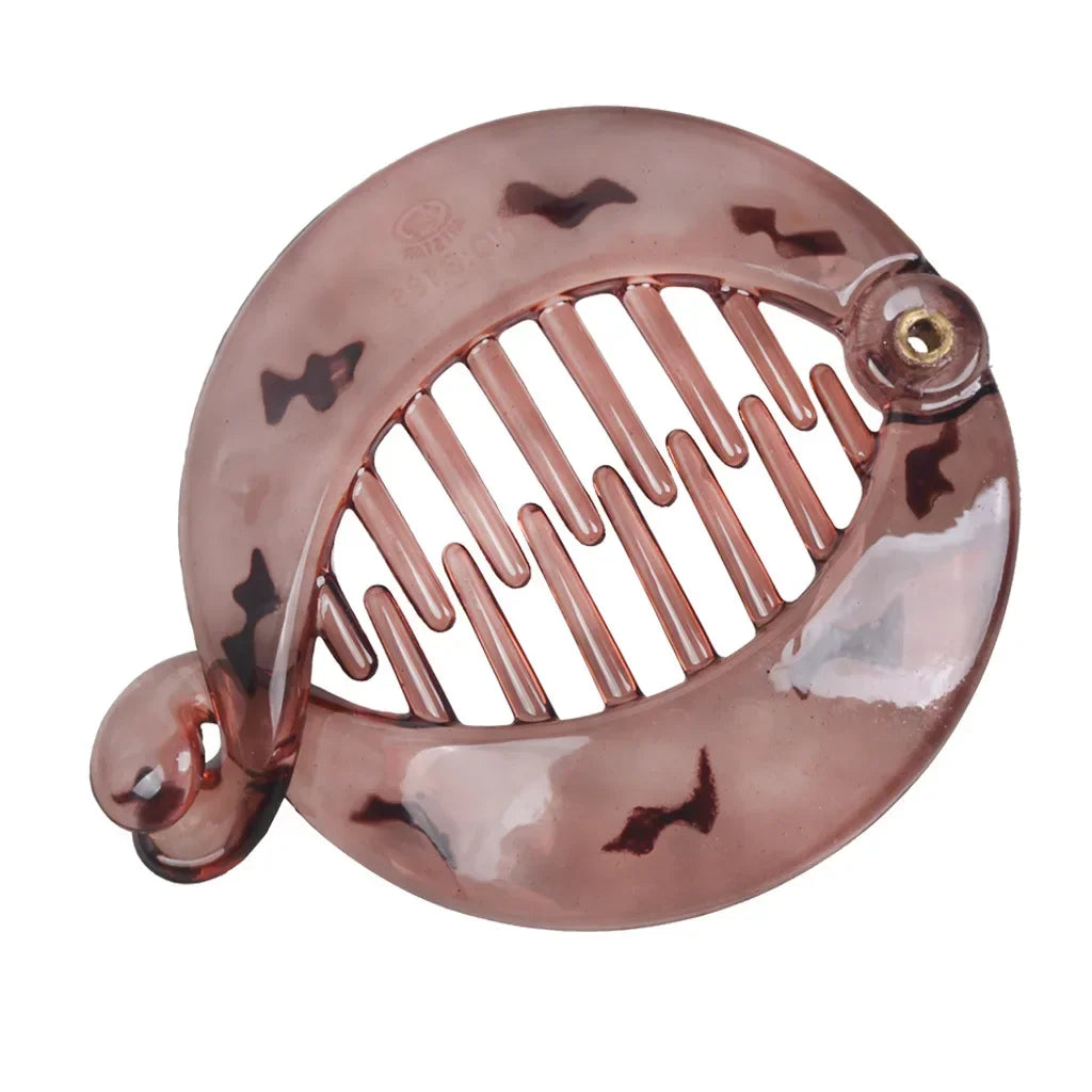 Small Round Shape Ponytail Hair Claw Clip Women Girls Banana Clip Crab Black Brown Ponytail Holder Pro Hair Styling Accessories
