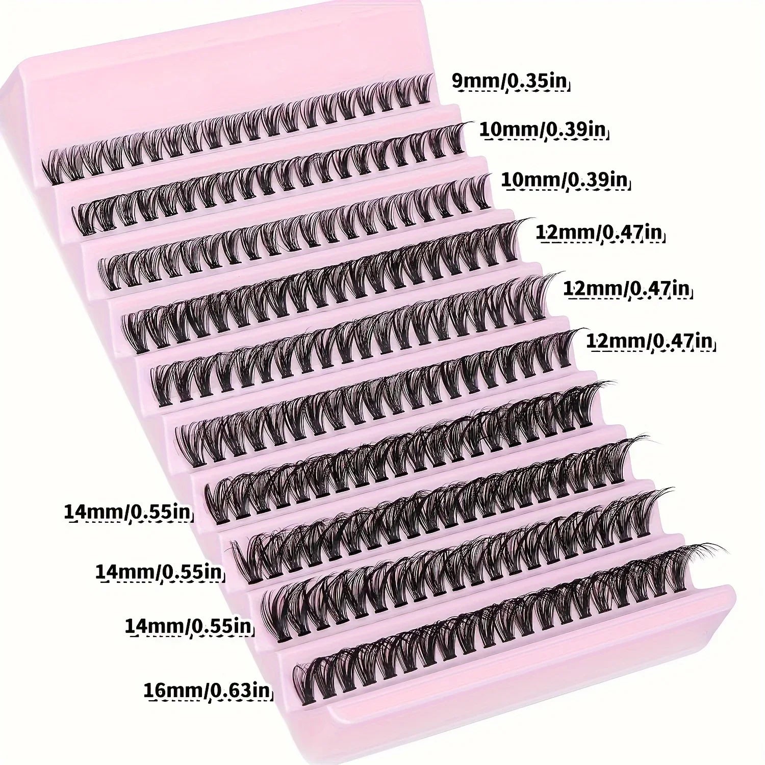 200pcs Lash Clusters Natural Look Wispy Lashes 9-16mm D Curl Eyelash Extensions Fluffy 3 detail view