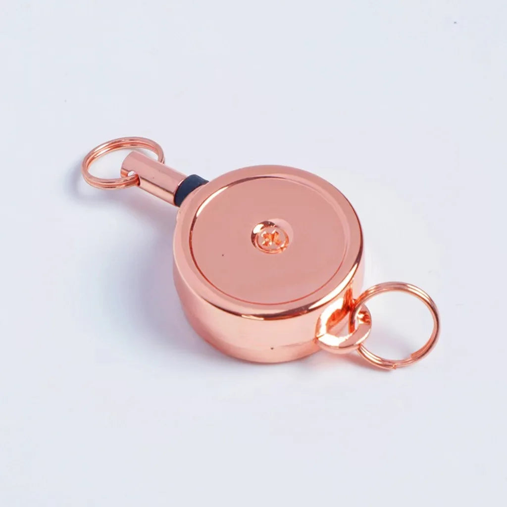 Retractable Key Chain Pull Back Recoil Key Ring Anti-Lost ID Card Holder detail view