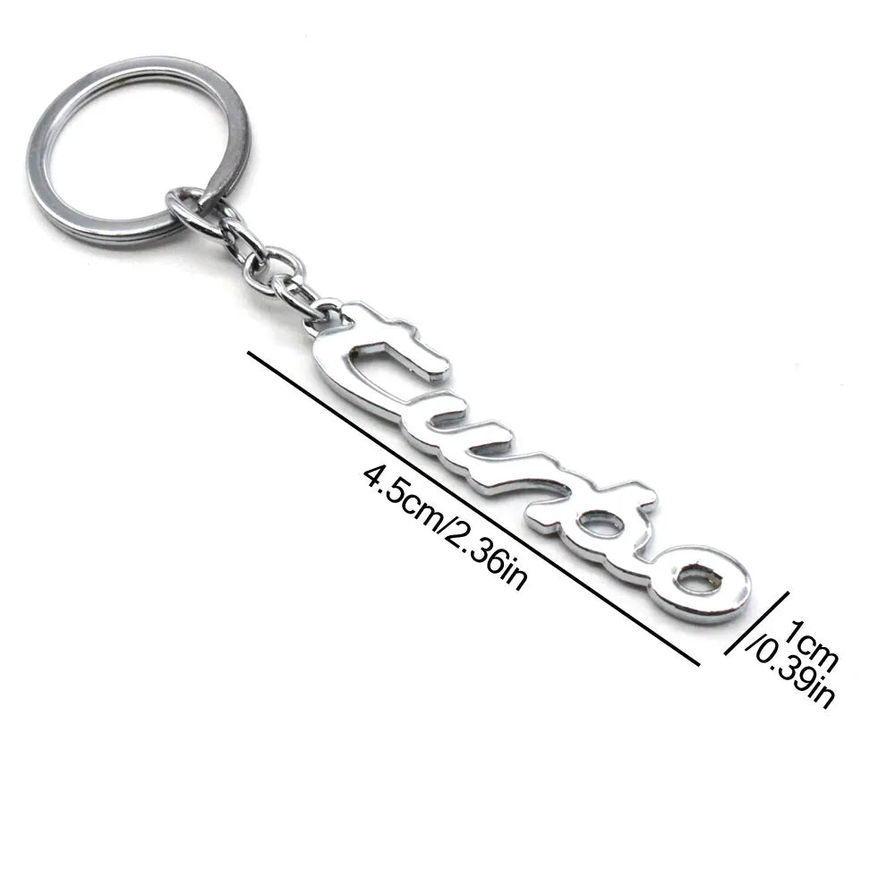 Metal Keychain for Car Keys | Turbo Style Gift for Men and Women detail view