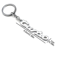 Metal Keychain for Car Keys | Turbo Style Gift for Men and Women detail view