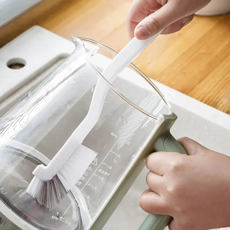 Japanese Sink & Motorcycle Cleaning Brush - Long Handle Elbow Design for Tail Holes & Crevices