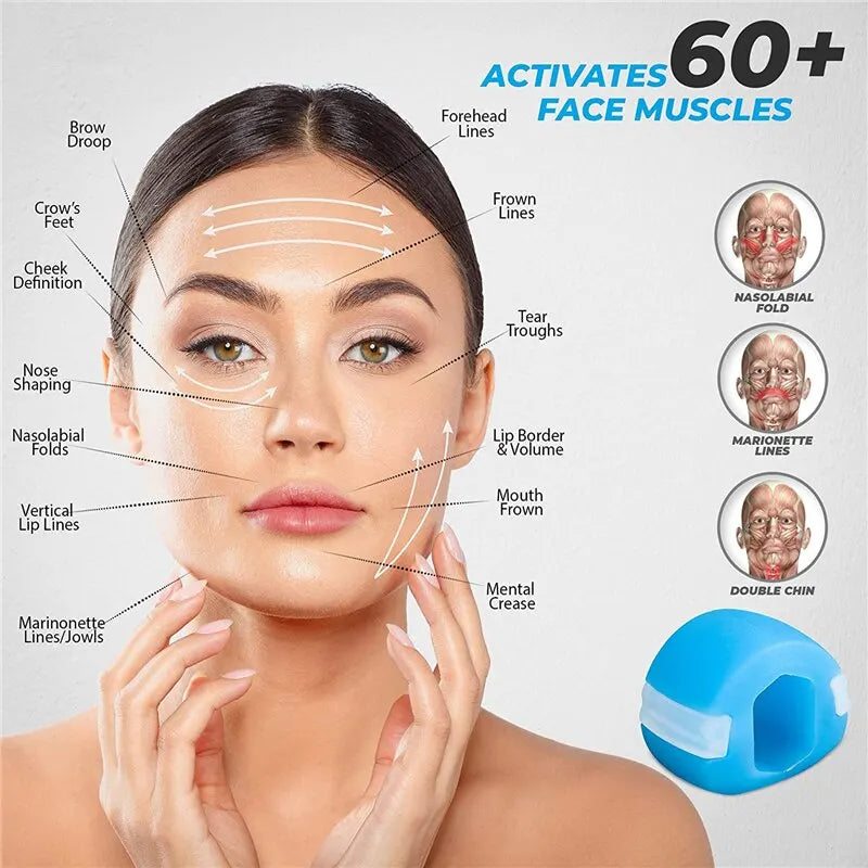 Jawline Exerciser Facial Toner | Food-Grade Silicone Jaw Muscle Training Ball alternate view
