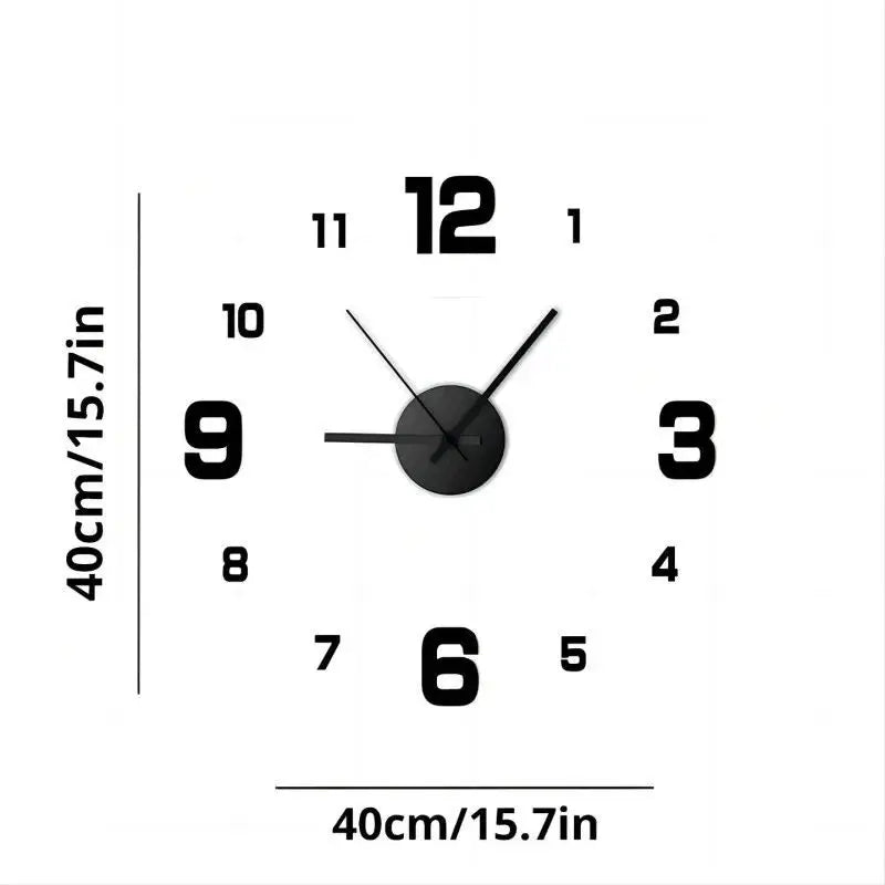 Creative Frameless DIY Wall Clock Wall Decal Home Silent Clock Living Room Office W additional angle