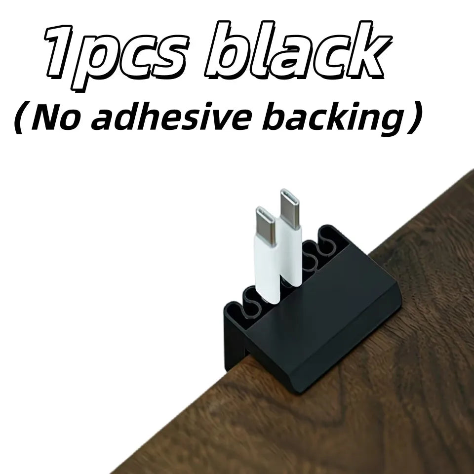 1pcs 3D Printed Desk Cable Organizer Clip – Multi-Slot USB Cord Holder, Edge Manageme alternate view