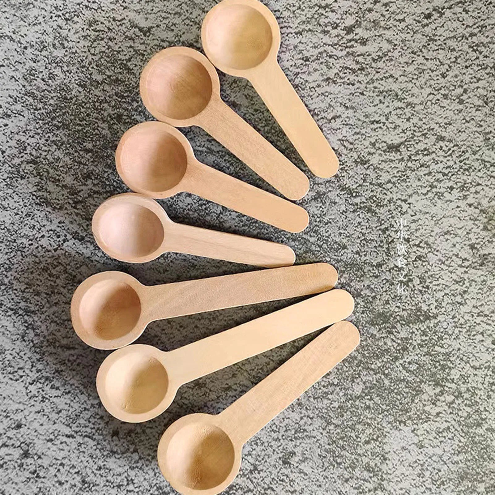 10 Piece Wooden Honey Spoon Set | Eco Friendly Bamboo Kitchen Condiment Scoop alternate view