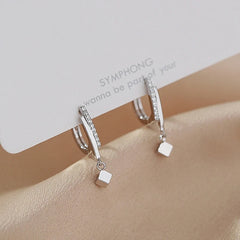Fashion Clear Zircon Saure Bead Charm Stud Earring For Women Party Elegant Jewelry Pendientes Access