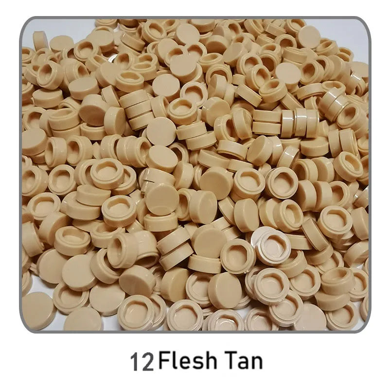 1000Pcs Tile 1x1 Round Building Blocks | 52 Color DIY Educational Creative Toy Set alternate view