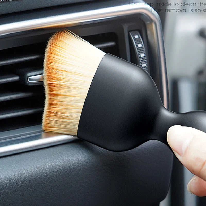 Car Air Vent Cleaning Soft Brush with Casing Car Interior Cleaning Tool Artificial Ca lifestyle view