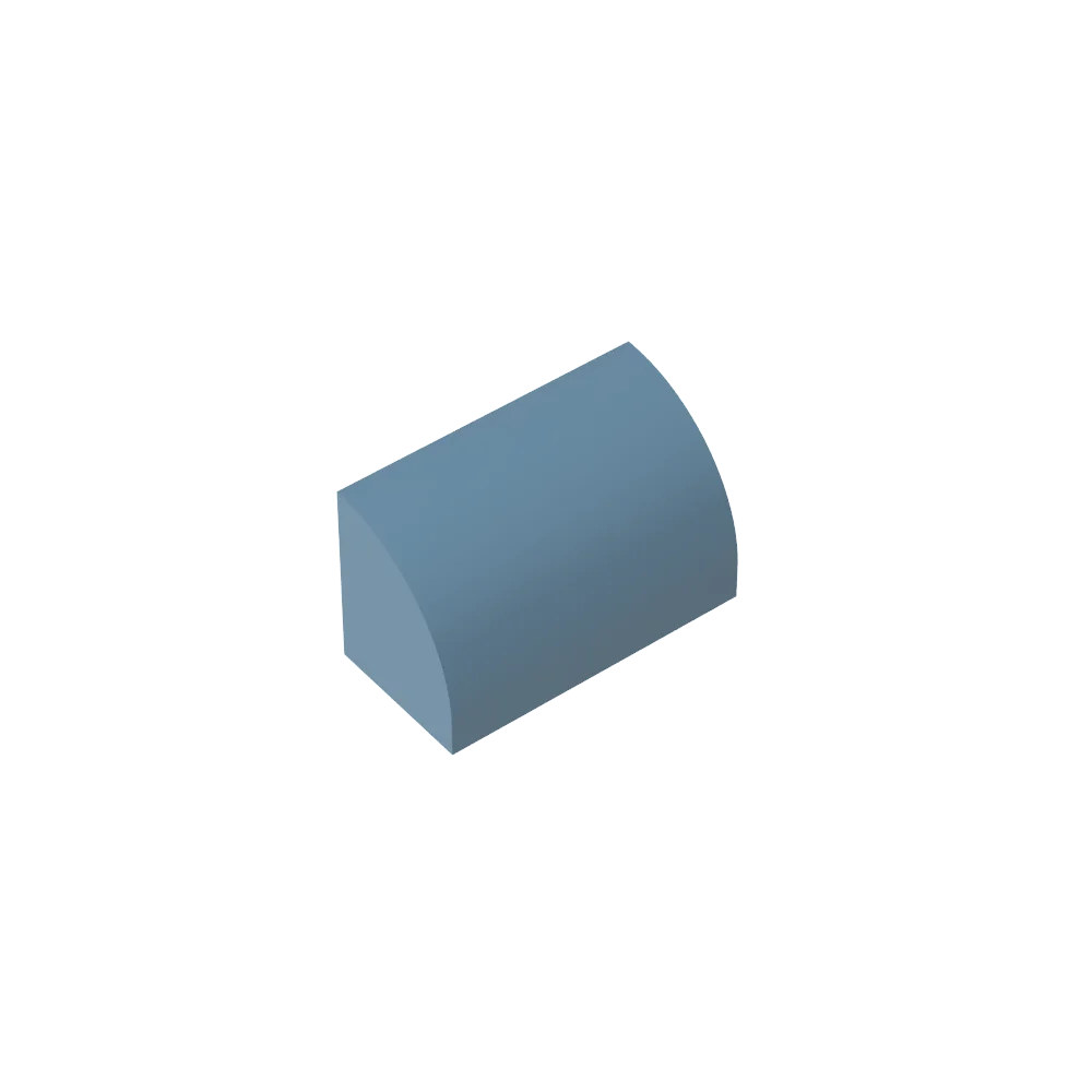 Gobricks GDS-M063 Curved Brick 1 x 2 x 1 No Studs | Compatible Building Block lifestyle view