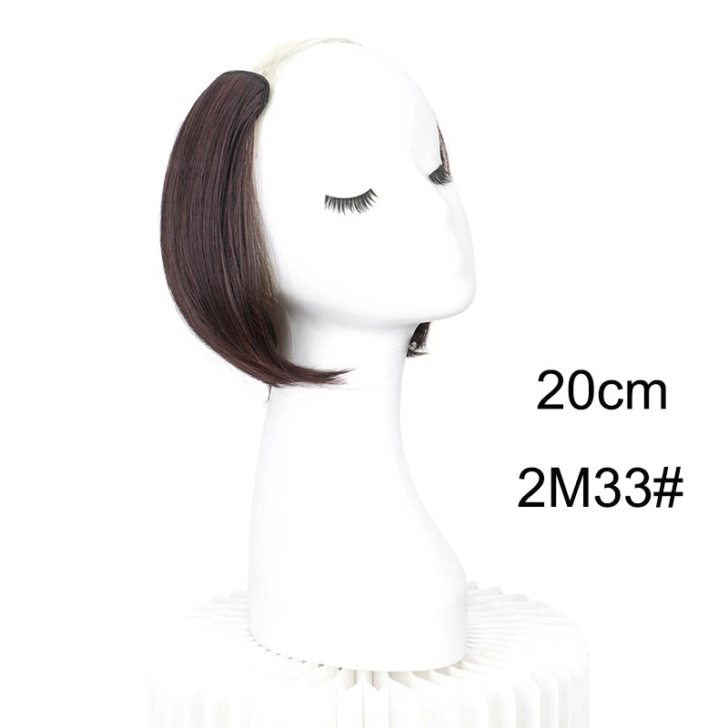 20/30cm Synthetic Straight Hair Extension with 4 Clips | V-Shaped Half Head Invisible alternate view