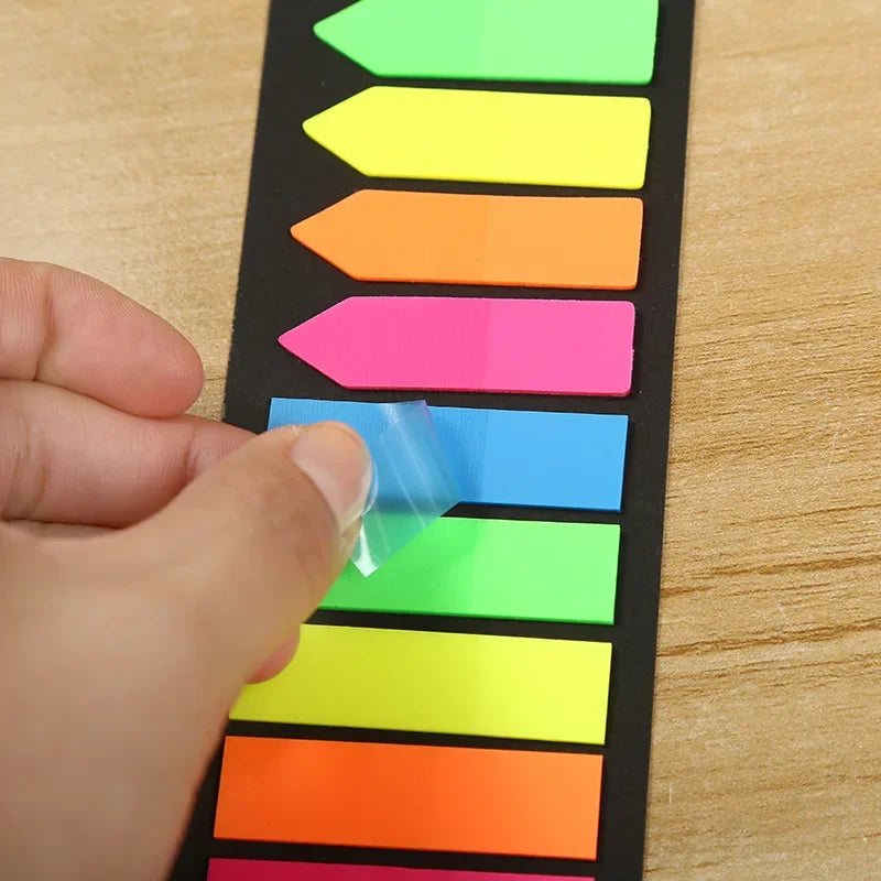 200 Sheets Fluorescent Self Adhesive Memo Pads | Colorful Sticky Notes for Study and Off detail view
