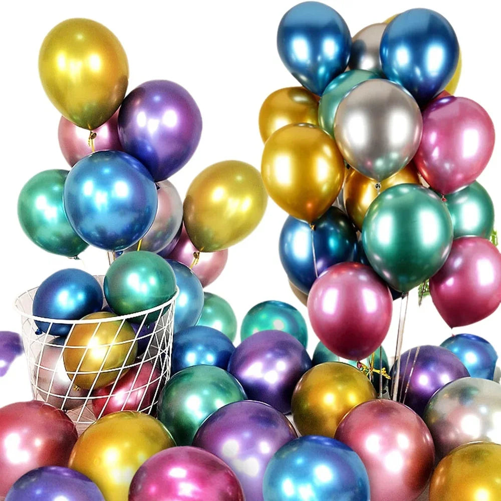 30pieces Metal Latex Balloons Birthday Party Balloons alternate view