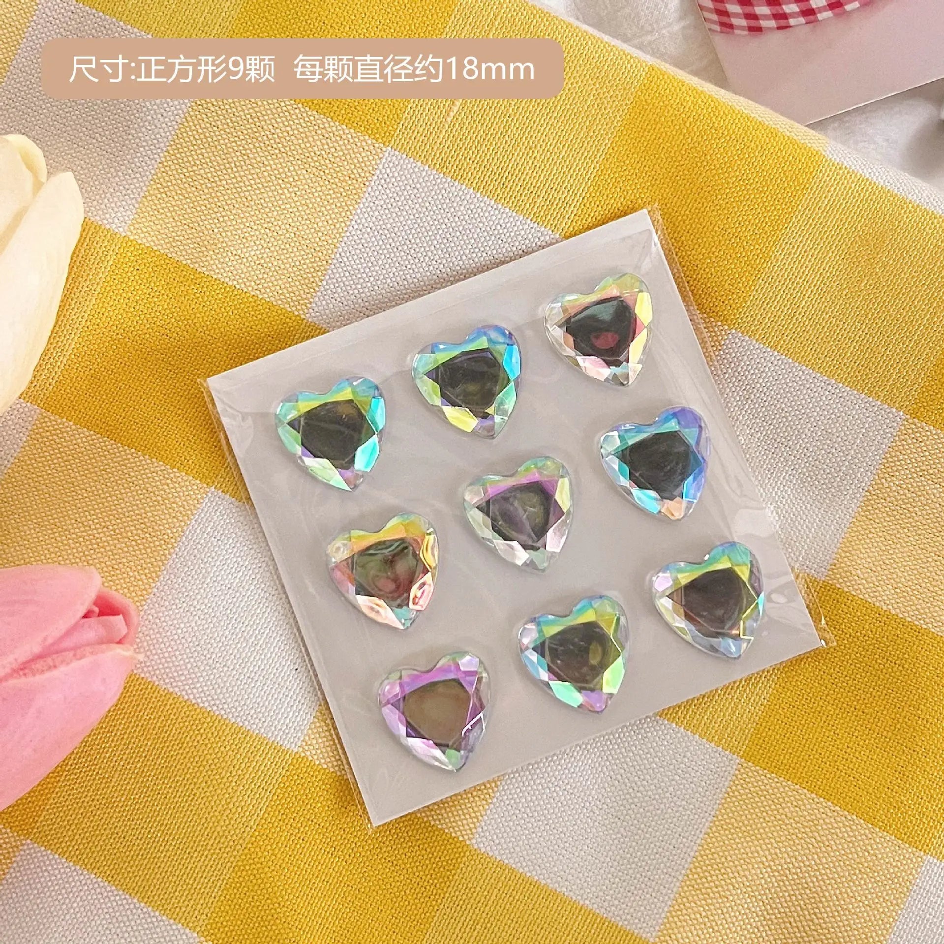 Heart Stickers 3D Stereoscopic Crystal Heart Shining Sticker for DIY Scrapbook Journal Kids Stationery Reward Supplies Stickers