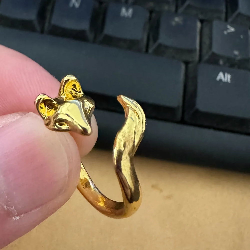 Sweet Little Fox Animal Garnet Stone Thai additional angle