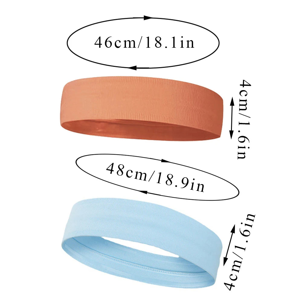 Men Sport Elastic Headbands Thick Non-Slip Sweatband Sports Gym Headband Women Men Br lifestyle view