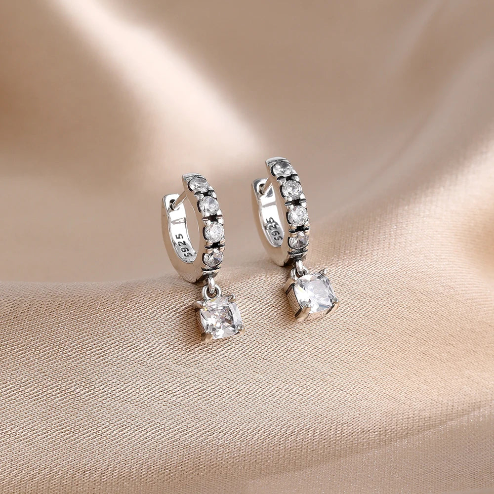 2026 New 925 Silver Butterfly Shining Zircon Heart shaped Earrings Suitable for Eur additional angle