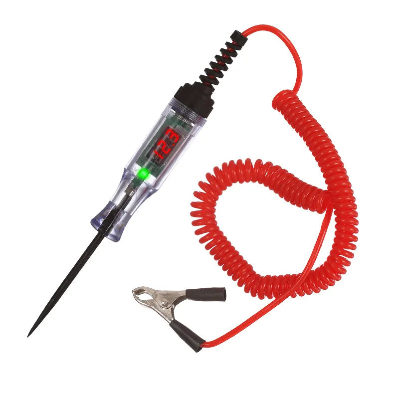 Automotive Test Pen LED Test Light Digital Display 12V 24V 70V Car Repair Circuit Fuse Tester Voltage Tester