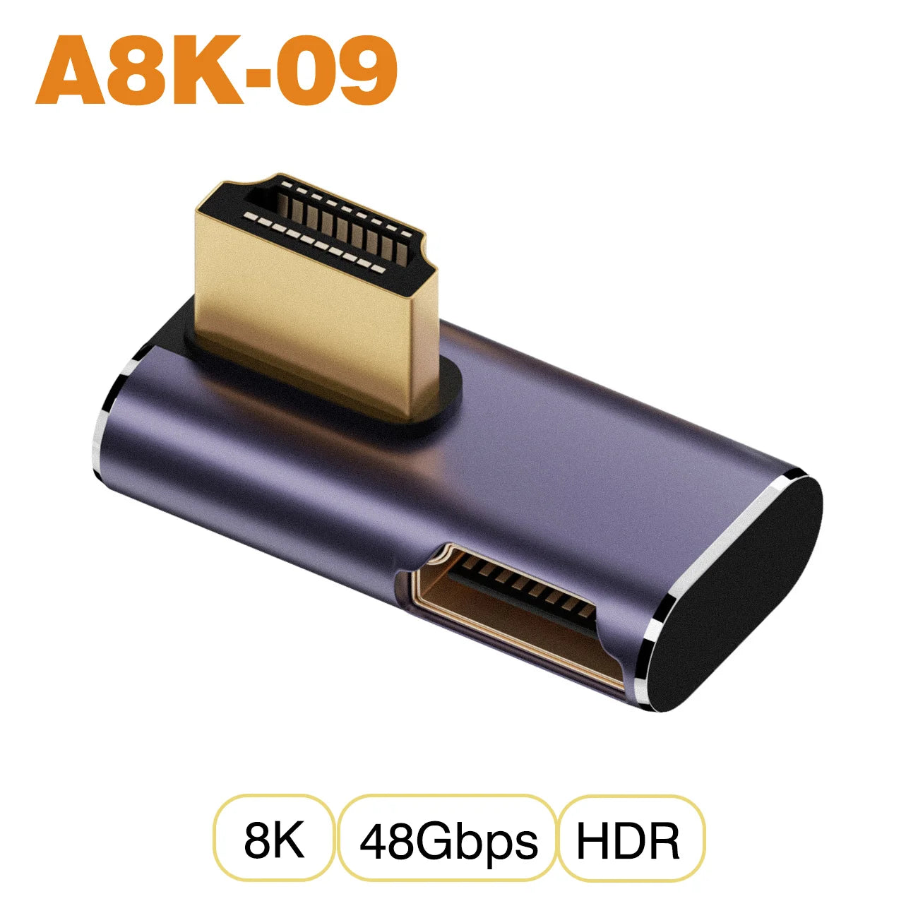NNBILI HDMI 2.1 Adapter | 48Gbps 8K@60Hz Elbow and Straight Converter alternate view